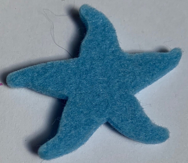 Seestern aus Filz hellblau